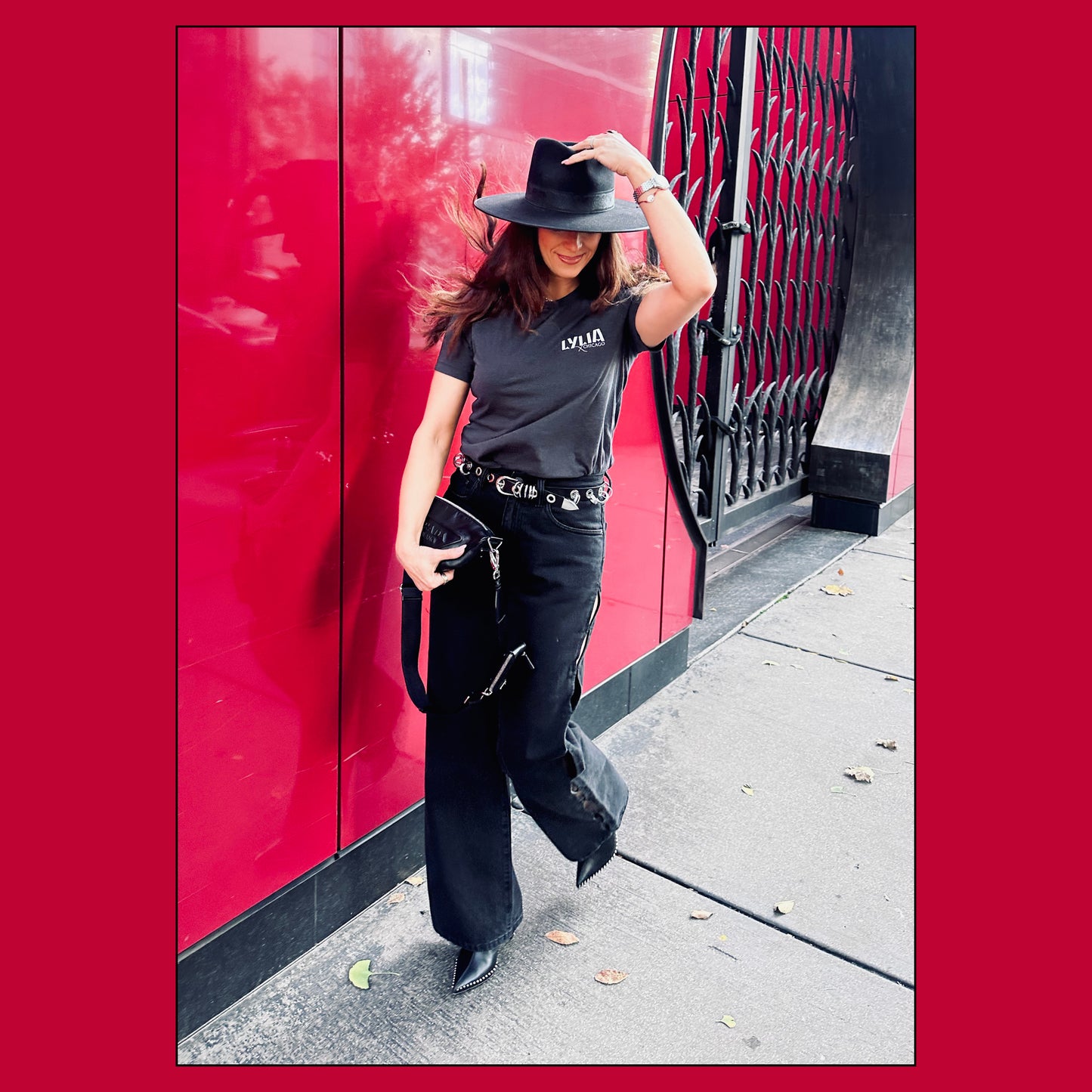 LYLIA X Chicago Dark Grey Tee