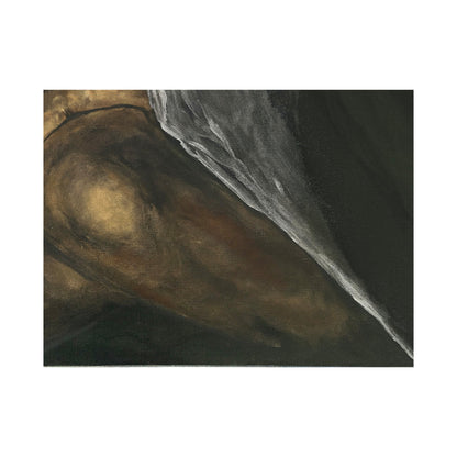 Close up of knee of painting At Night.