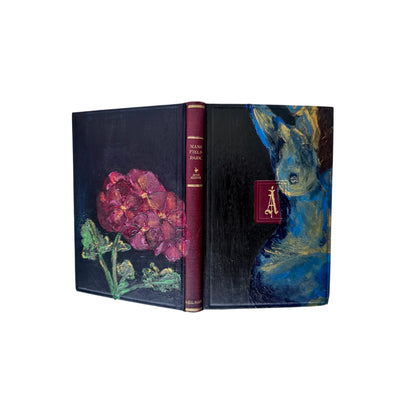 Jane Austen book with artistic cover designs on a white background